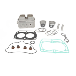 Top End Rebuild Kit with High Compression Pistons - Includes cylinder, top end gasket set, and high compression moly coated piston kits.