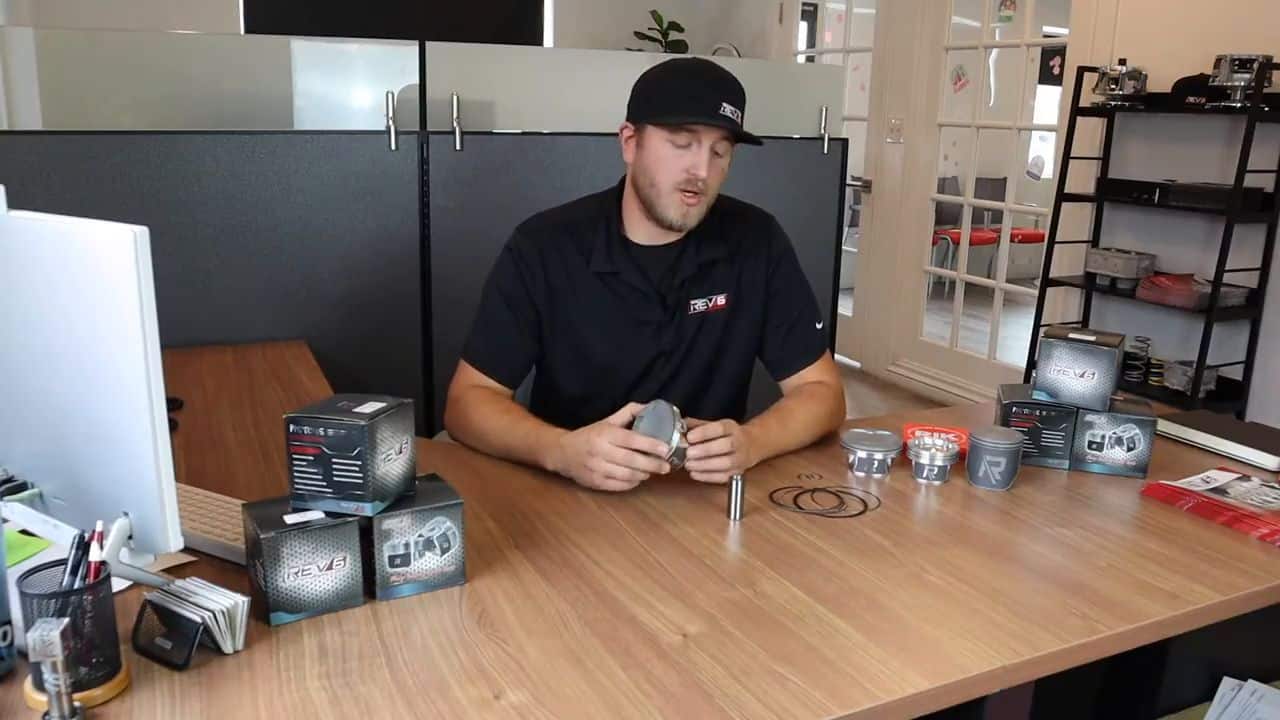 Mike explaining what's included in the REV6 Piston package