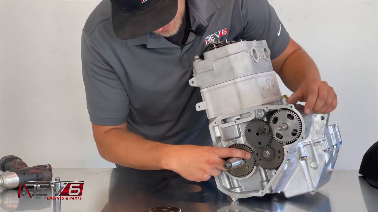 REV6 demonstrates the installation of the oil pump
