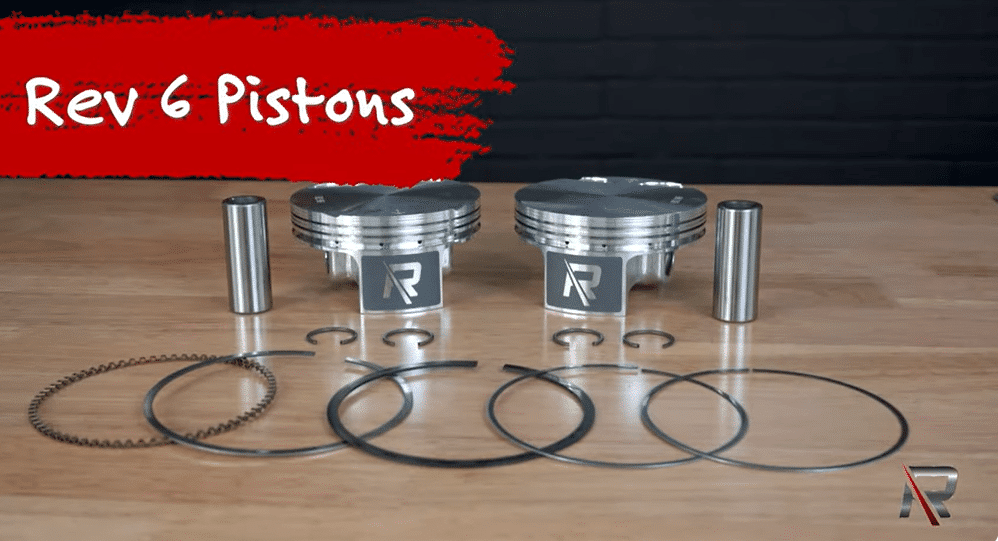 Rev6 pistons on table